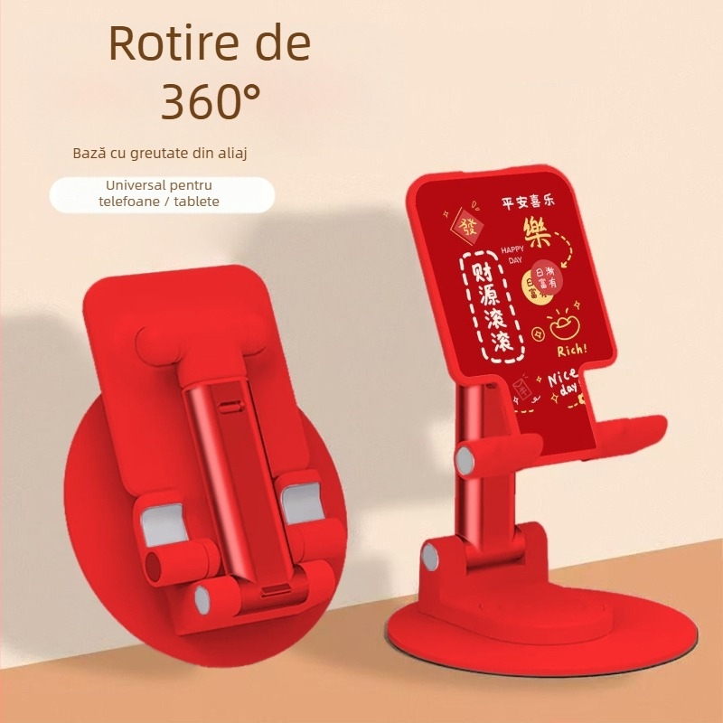 Suport pentru telefon de birou, reglabil, pliere, portabil, încărcare wireless, pentru streaming live și vizionare videoclipuri, universal
