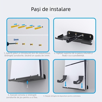 PS5 Slim suport de perete pentru consolă – Fier, raft de depozitare montat pe perete, model Ps5slim console