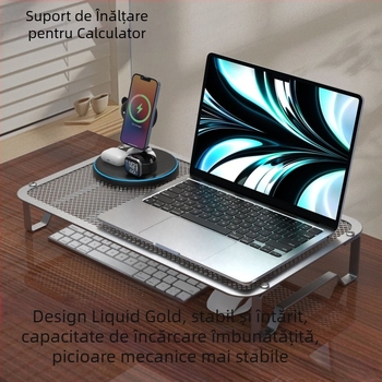 Suport pentru laptop din plastic, cu design rotativ — organizator de depozitare pentru laptopuri de gaming