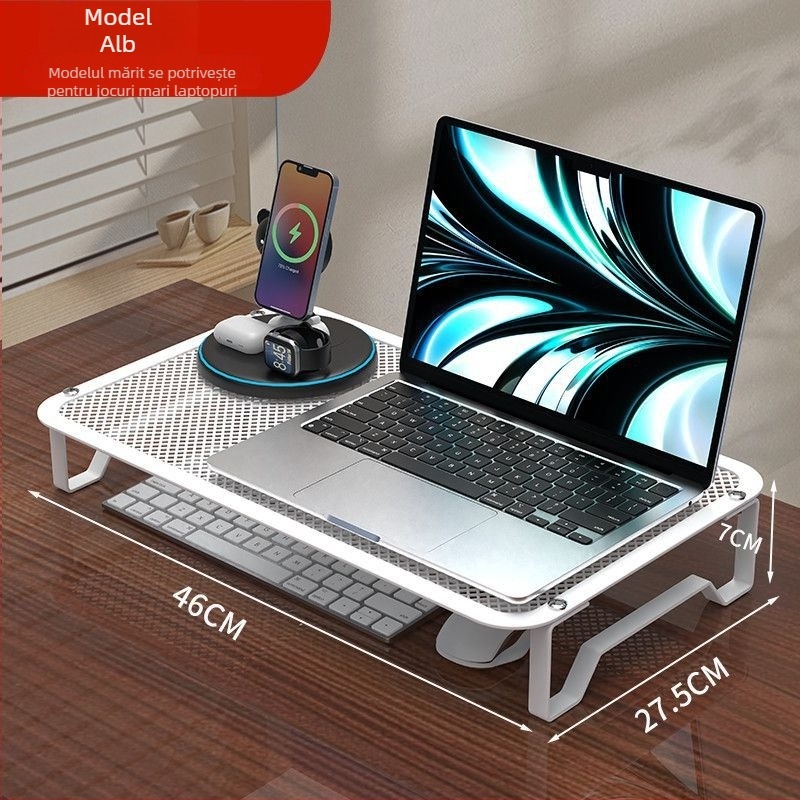 Suport pentru laptop din plastic, cu design rotativ — organizator de depozitare pentru laptopuri de gaming