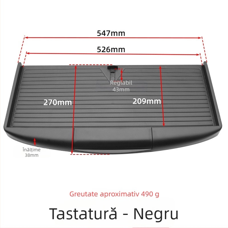 Tavă pentru tastatură pentru birou | din PVC | reglabilă | stil modern minimalist