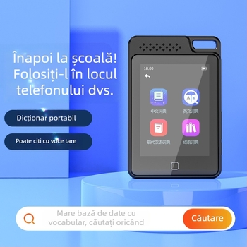 Player MP3 cu Bluetooth și înregistrare vocală, suport card TF, ecran TFT de 2,4 inch, interfață USB-C