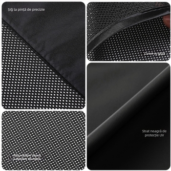 Lanbowang parasol magnetic pentru geamul mașinii, cu design compartimentat, din plasă și bandă neagră, prindere magnetică, semi-transparent