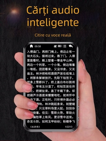 Player MP3 Bluetooth cu ecran tactil, suport card TF, USB 2.0, radio FM și înregistrare