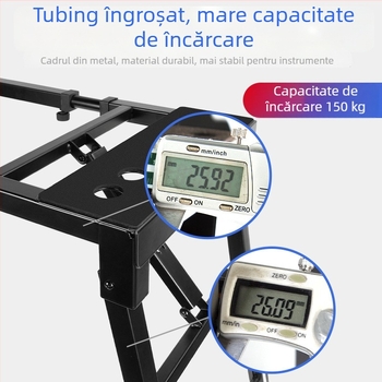 Suport pentru pian electric, universal, model KS265, din țeavă de oțel, marcă Silver Fish, compatibil cu o tastatură electronică.