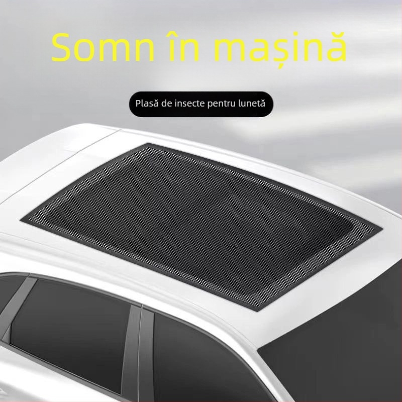 Plasă pentru plafonul panoramic al mașinii, poliester, universală, translucidă, de agățat