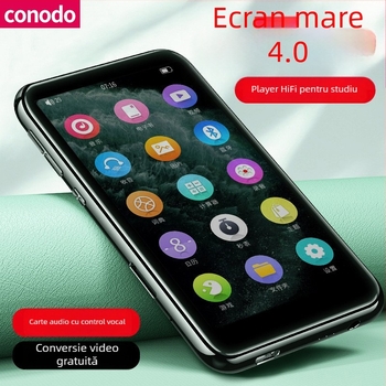 Conodo player muzical cu Bluetooth, ecran tactil, suport TF card, USB 3.0, redare MP3/WMA/OGG/FLAC/APE