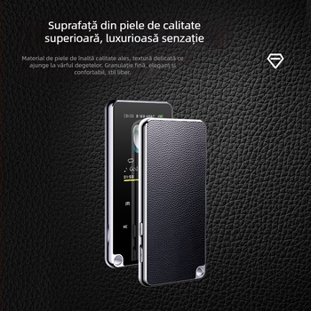 Player MP3 Bluetooth cu card TF, suport MP4, ecran TFT 320x240, formate MP3/WMA/WAV/PCM/AAC, radio FM și înregistrare