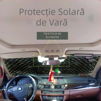 Protecție auto împotriva zăpezii cu montaj telescopic, folie de aluminiu, instalare pe partea din față, personalizare disponibilă