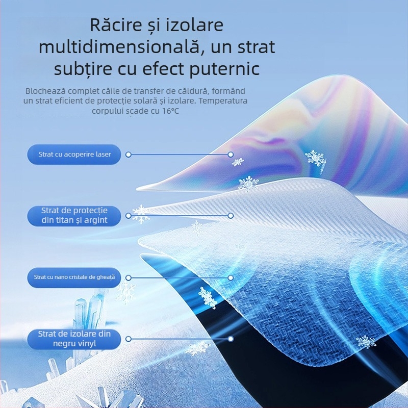 Parasolar auto pentru parbriz cu folie de aluminiu, vinil laser, model în carouri, montaj prin clic, potrivire universală