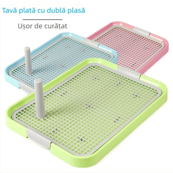 Toaletă pentru câini cu plasă antiaderare și suport, din ABS, ușor de curățat