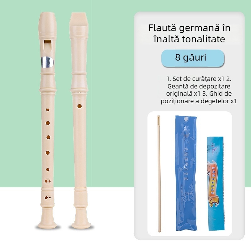 Swan recorder, instrument de început pentru copii, cu 6 găuri, stil german, practică în clasă