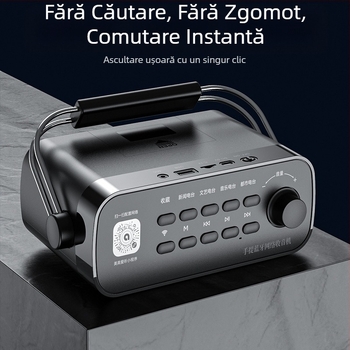Radioul Wi‑Fi S100 – reglaj digital pe bandă completă, 10W RMS, Bluetooth/MP3/WMA, baterie 3000mAh