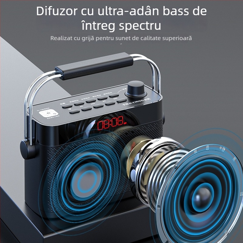 Radioul Wi‑Fi S100 – reglaj digital pe bandă completă, 10W RMS, Bluetooth/MP3/WMA, baterie 3000mAh