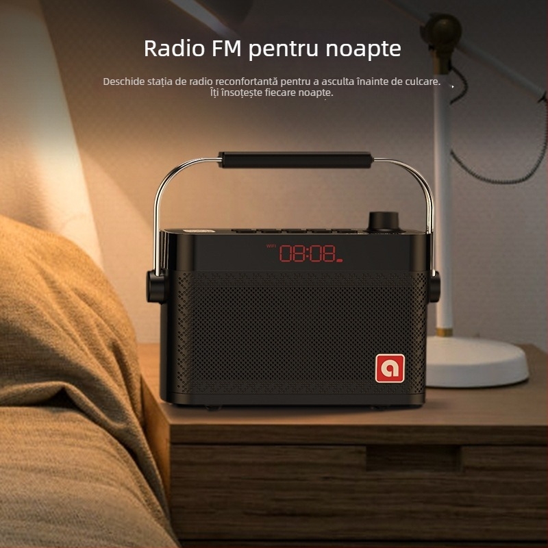 Radioul Wi‑Fi S100 – reglaj digital pe bandă completă, 10W RMS, Bluetooth/MP3/WMA, baterie 3000mAh