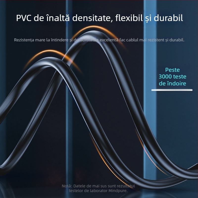 Mindpure cablu de date USB A la Mini-B, cupru pur neoxidat, acoperire nichelată, 1,5 m/3 m, model US004
