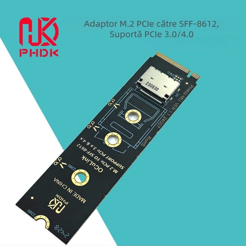 Carte adaptor Oculink pentru M.2 NGFF M-key NVMe PCIe (SFF-8611/8612), PH492-MU/PH492-MD