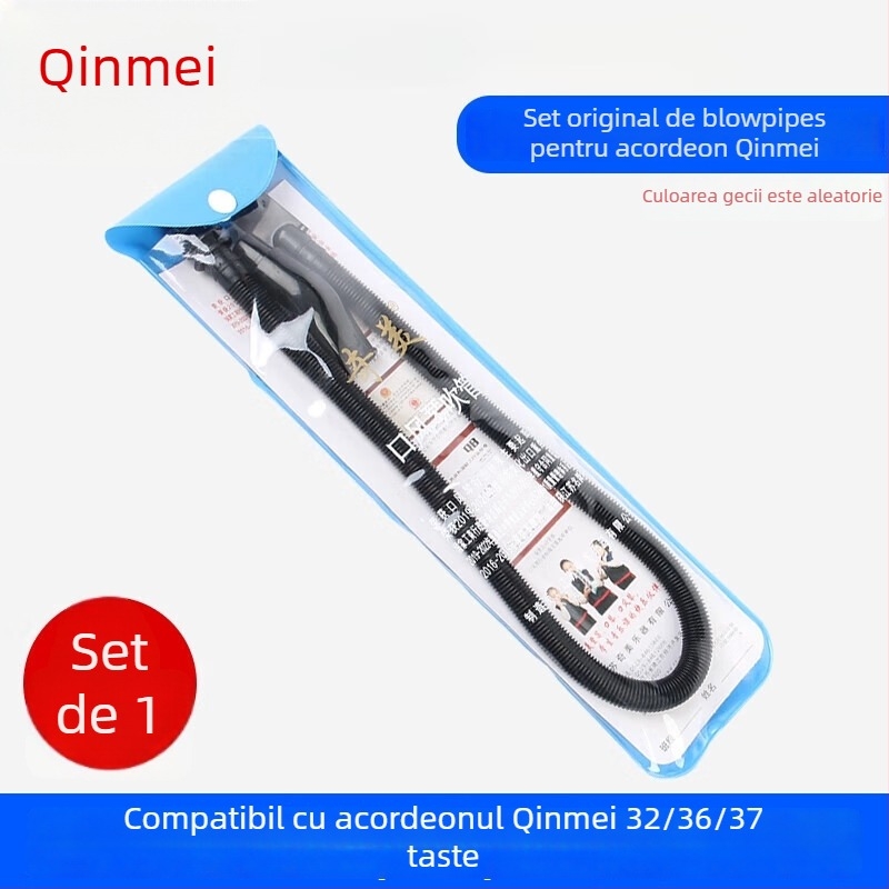 Tubă de suflare pentru melodică Qimei — universală pentru melodici cu 32/36/37 taste, din plastic, accesoriu pentru melodică