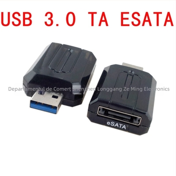 Adaptor USB 3.0 către eSATA – Interfață USB 3.0, Viteză transfer 3.0, Nucleu din cupru, Conector unic