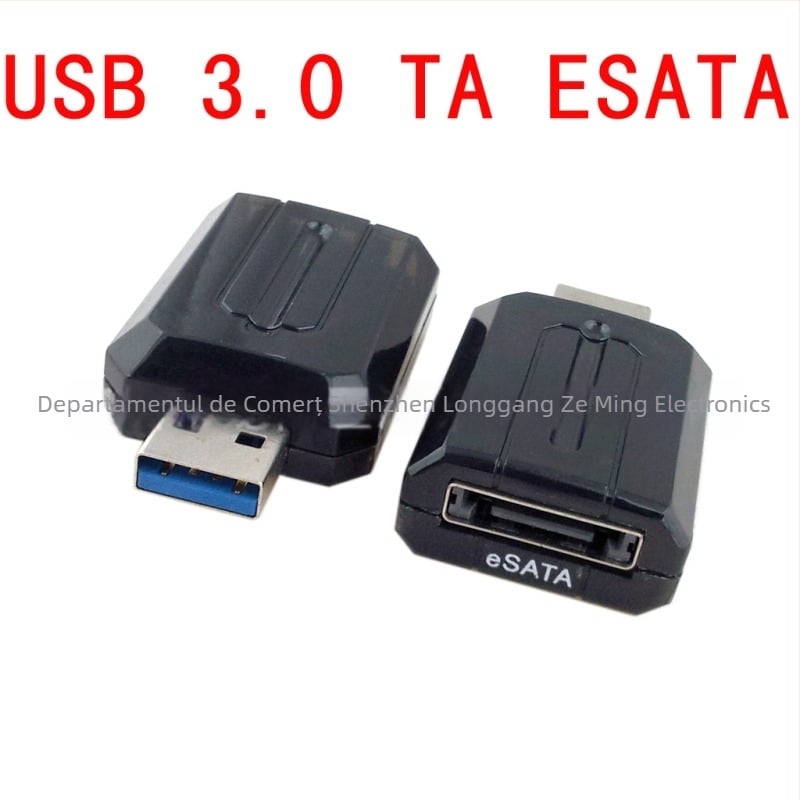 Adaptor USB 3.0 către eSATA – Interfață USB 3.0, Viteză transfer 3.0, Nucleu din cupru, Conector unic