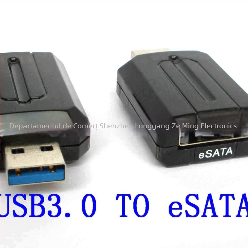 Adaptor USB 3.0 către eSATA – Interfață USB 3.0, Viteză transfer 3.0, Nucleu din cupru, Conector unic