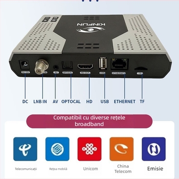 Kinfun TV Box cu Android, procesor RK3528, 2 GB RAM, 16/32/64 GB stocare, ieșire HDMI