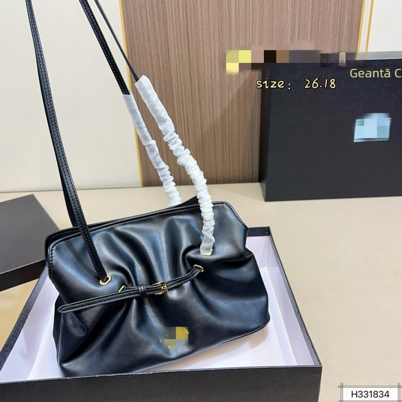 Geantă Tote din piele naturală, stil urban simplu, toamnă 2025, formă orizontală pătrată, închidere magnetică