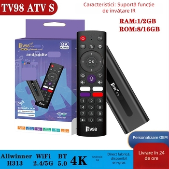 Box TV TV98 ATV-ST: Allwinner H313, Android 14, 2GB RAM, 16GB ROM, ieșire 8K