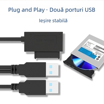 Cablu adaptor SATA extern USB 2.0, 50 cm, cu miez de cupru, conector unic