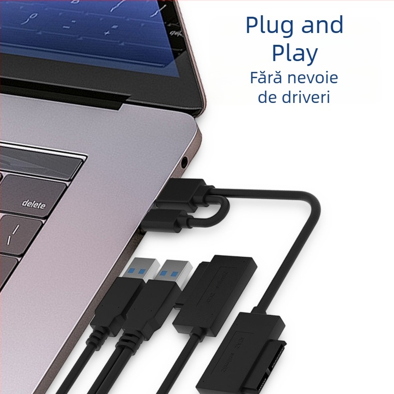 Cablu adaptor SATA extern USB 2.0, 50 cm, cu miez de cupru, conector unic