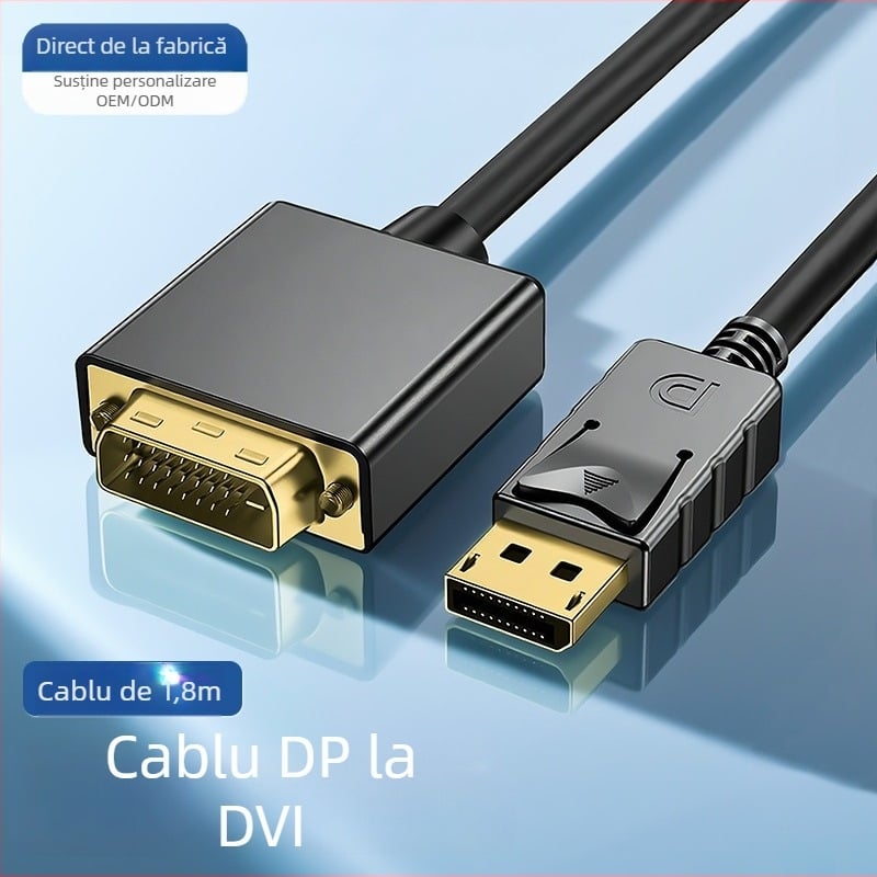 Cablu adaptor DP la DVI/VGA, interfață DP, 1080P