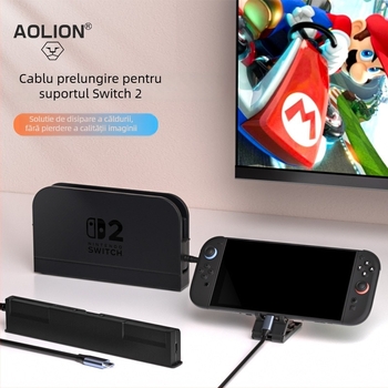 Cablu adaptor pentru Nintendo Switch 2, conversie Type-C, 2 m, nucleu de cupru, conector unic