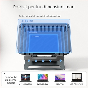 Radiator pentru notebook din aluminiu, răcire cu aer, două ventilatoare, 1,3 kg, compatibil cu Playbook