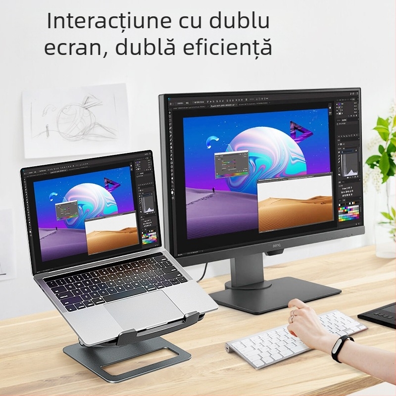 Radiator pentru notebook din aluminiu, răcire cu aer, două ventilatoare, 1,3 kg, compatibil cu Playbook