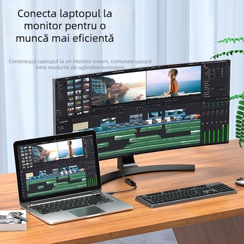 Cablu Type-C la HDMI 4K, 0,2 m, nucleu din cupru, cip de înaltă calitate, 5 Gbps