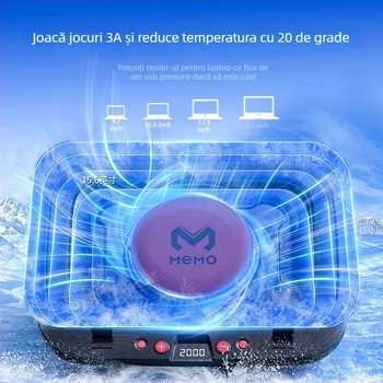 Radiator pentru notebook FL08 - răcire aer, 1 ventilator, cablu 1 m, ABS