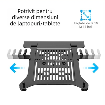 NB Ergonomic suport pentru laptop cu tavă, braț pentru calculator, suport pentru afișaj și bază de răcire – DA2/FP-2