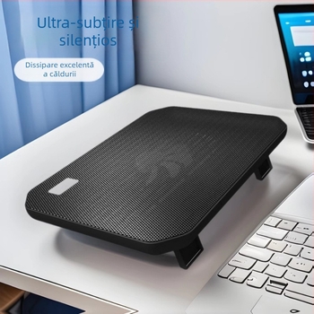 Suport de răcire pentru laptop, plasă metalică, răcire prin aer, 1 ventilator, pentru notebook-uri