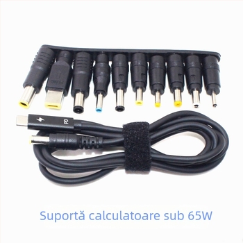 YXL PD100W Cablu Patch către adaptor DC pentru laptop, 1.8 m, miez din cupru acoperit cu aluminiu, interfață: altă, putere: 100W/65W