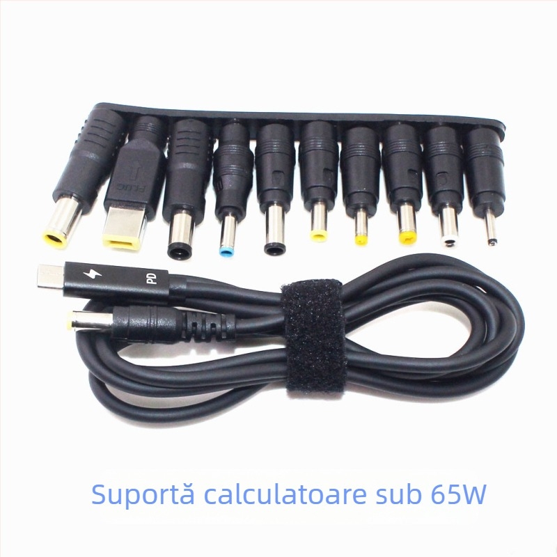 YXL PD100W Cablu Patch către adaptor DC pentru laptop, 1.8 m, miez din cupru acoperit cu aluminiu, interfață: altă, putere: 100W/65W