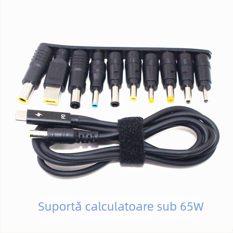YXL PD100W Cablu Patch către adaptor DC pentru laptop, 1.8 m, miez din cupru acoperit cu aluminiu, interfață: altă, putere: 100W/65W