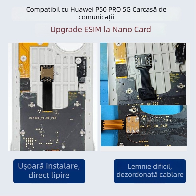 Huawei P50 Pro 5G cablu adaptor eSIM către Nano SIM