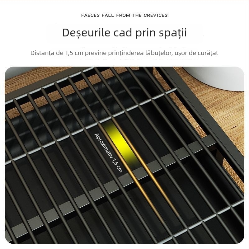 Toaleta pentru câini – Extra Large, tip sertar, din oțel inoxidabil, pentru câini de talie medie și mare