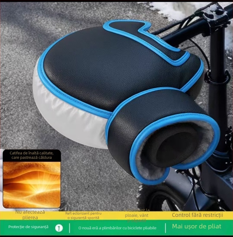 Mănuși de iarnă pentru conducere, din piele, groase, manșetă scurtă, pentru ciclism și curse