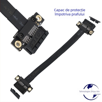 Cablu adaptor pentru placă video, PCIe x1 la x1, PCIe 3.0, conectori bărbați la bărbați