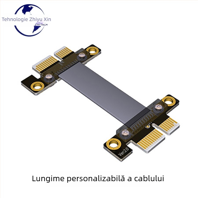 Cablu adaptor pentru placă video, PCIe x1 la x1, PCIe 3.0, conectori bărbați la bărbați