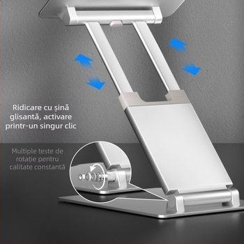 Suport pentru notebook din aliaj de aluminiu – ridicare, pliere, bază de răcire, compatibil cu model universal, greutate 1,93 kg