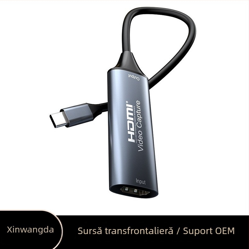 Card de captură video HDMI către USB-C 3.0, chipset MS2109, interfață USB 3.0, ieșire 1080p30, cablu cupru de 20 cm