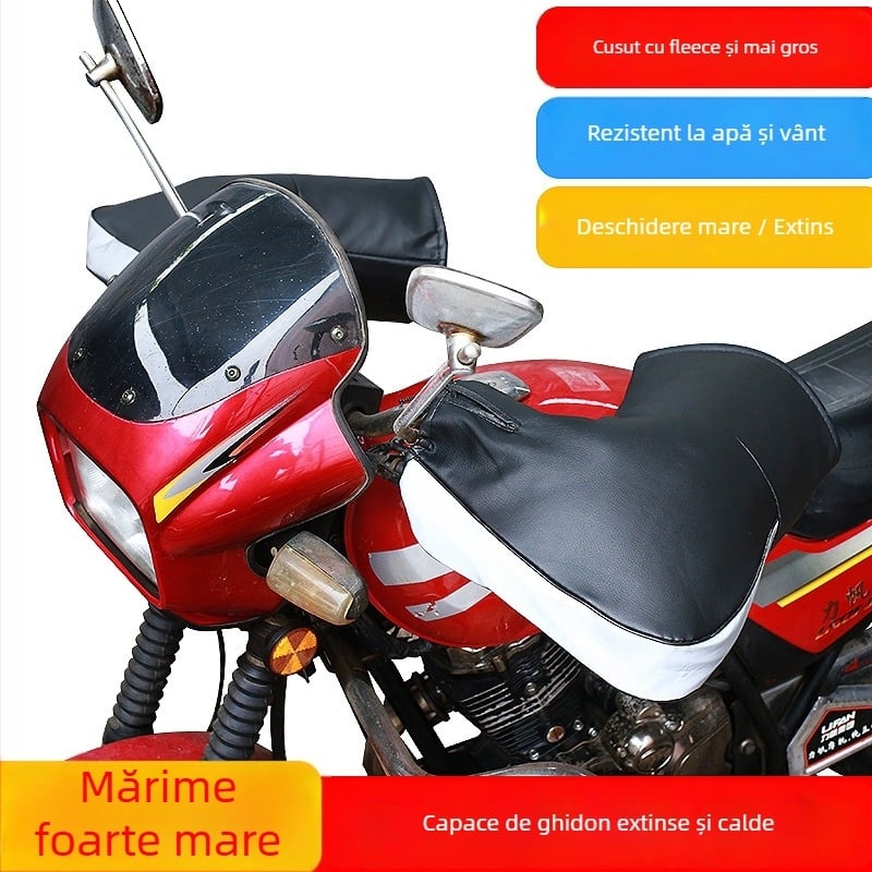 Husă pentru ghidon motocicletă – PVC, Gathering Leopard, pentru motociclete, personalizare disponibilă