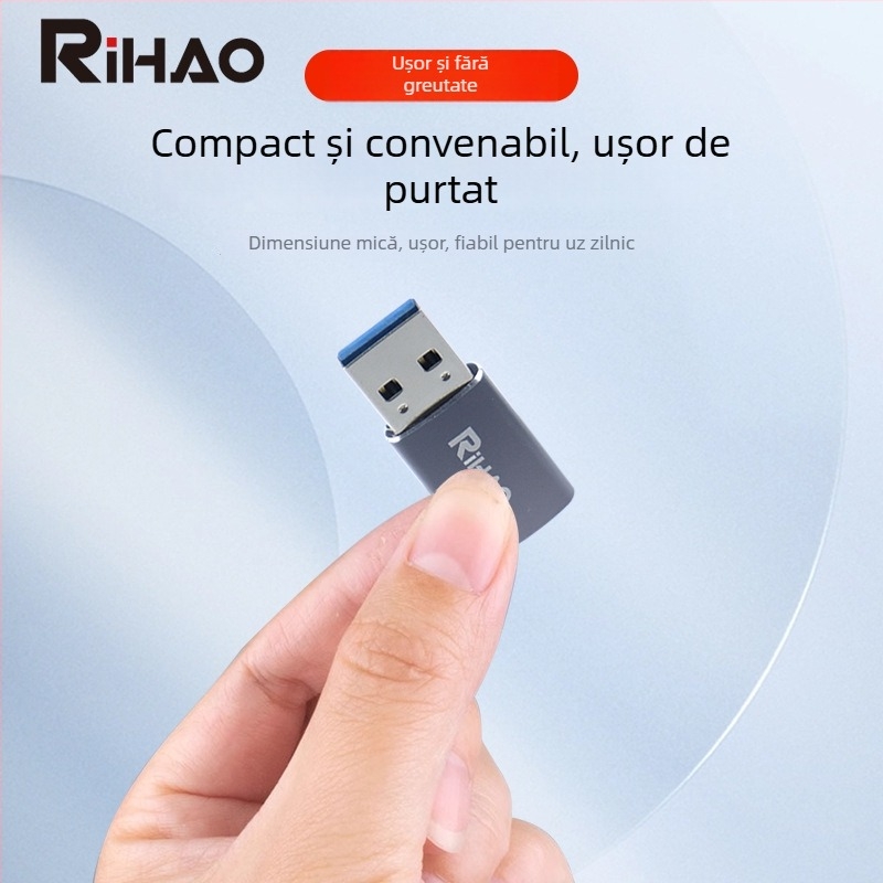 RIHAO OTG Type-C către USB 3.0 adaptor, 10Gbps, model Z10/Z11, port unic
